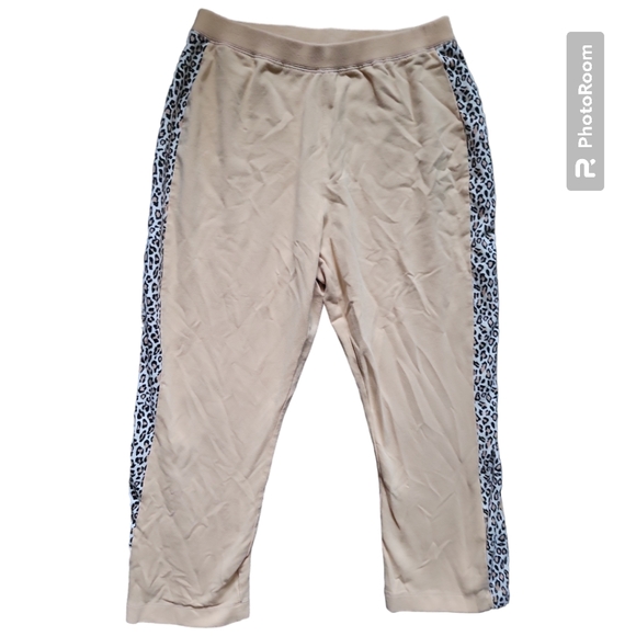 COTTON COUTURE BROWN SIDE STRIPE COMFY PANTS - M - Picture 9 of 9